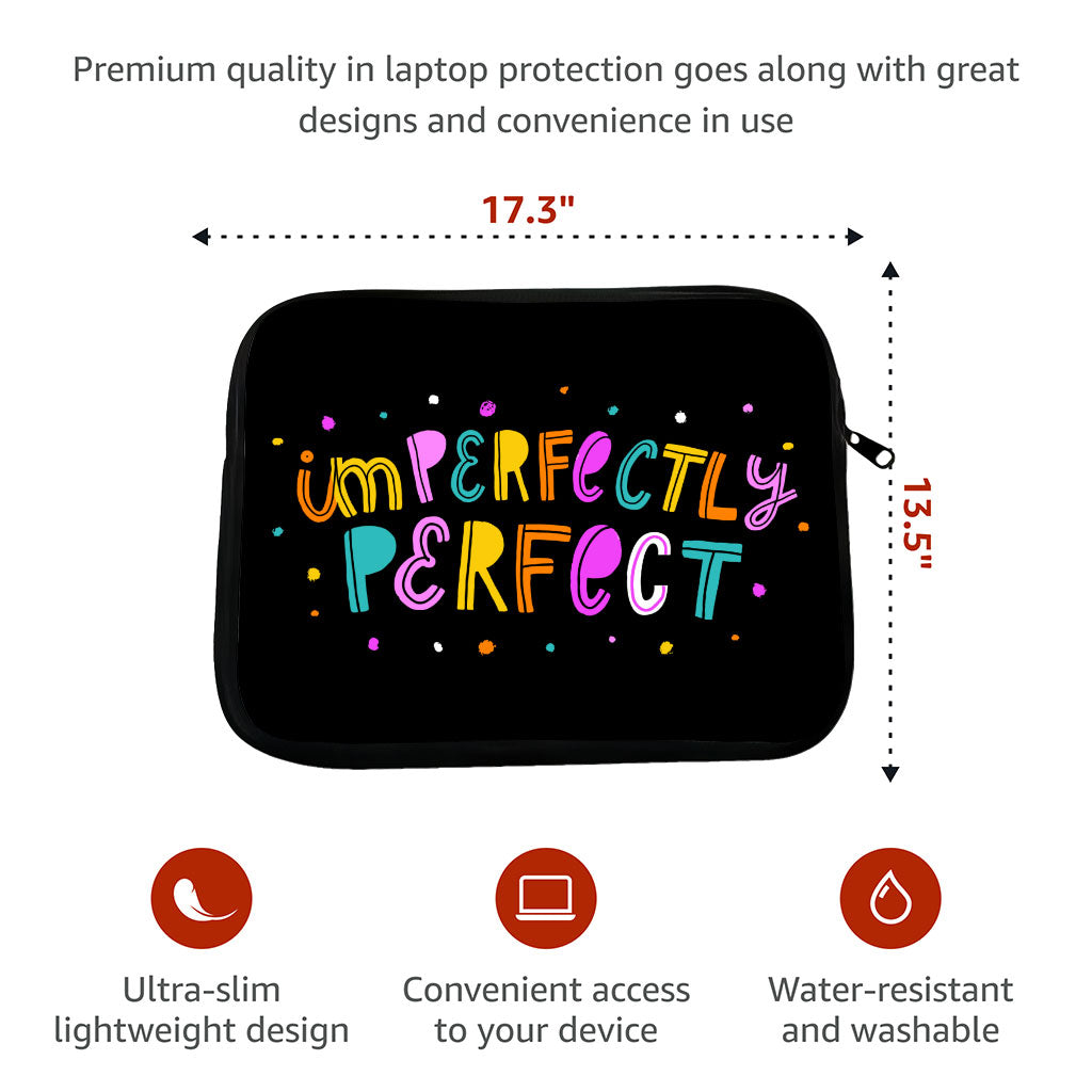 Imperfectly Perfect HP 16" Sleeve - Funny Laptop Sleeve - Best Laptop Sleeve with Zipper