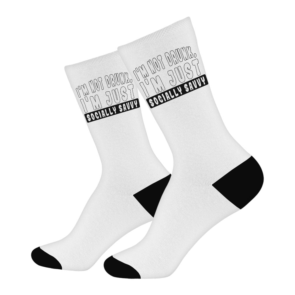 Trendy Design Socks - Quotes Novelty Socks - Funny Crew Socks