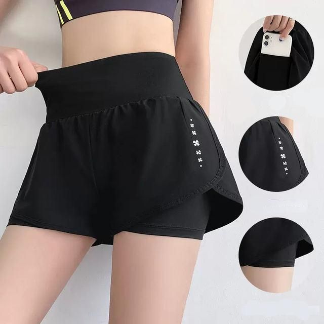 High-Waist Elastic Sport Shorts for Women