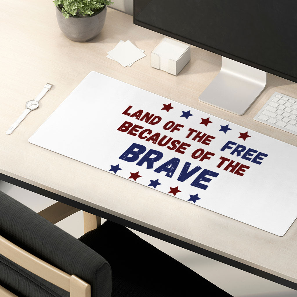 Land Of the Free Desk Mat - Patriotic Desk Pad - Best Print Laptop Desk Mat