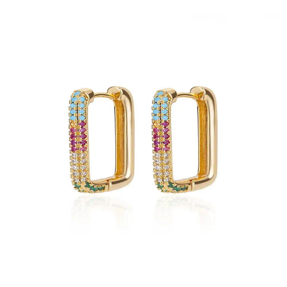 Zircon Hoop Earrings