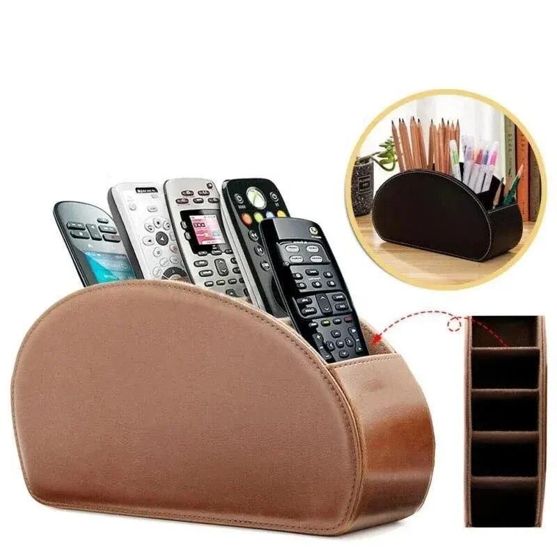 Elegant 5-Grid PU Leather Organizer