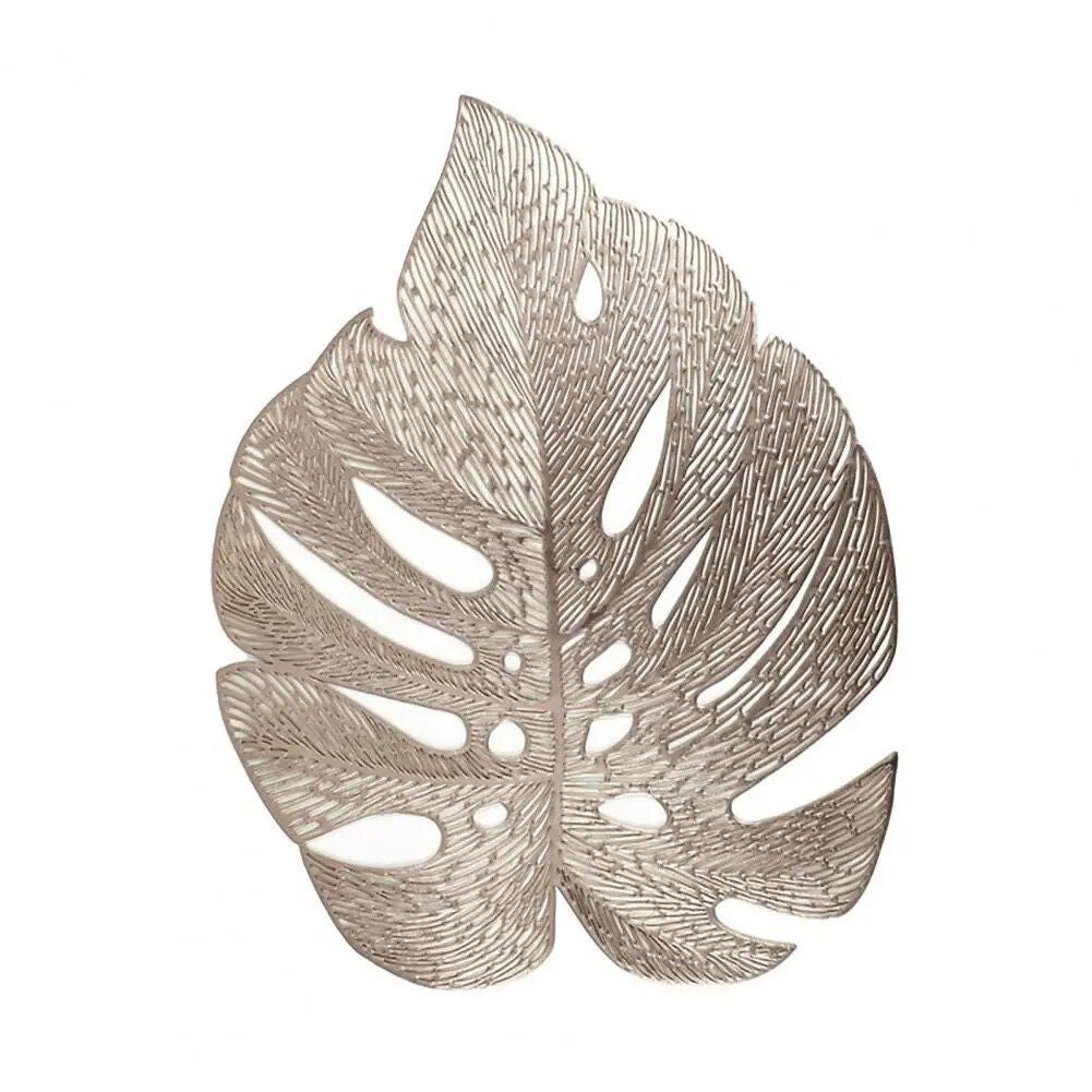 Elegant Nordic Leaf-Shaped Table Mat - Heat-Resistant, Non-Slip Dining Placemat