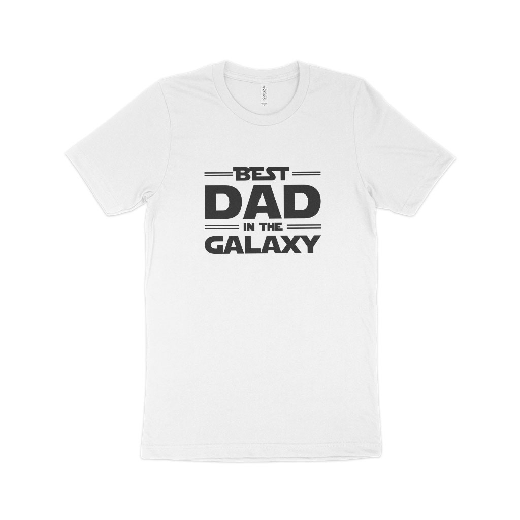 Best Dad in The Galaxy Men’s Jersey T-Shirt Made in USA