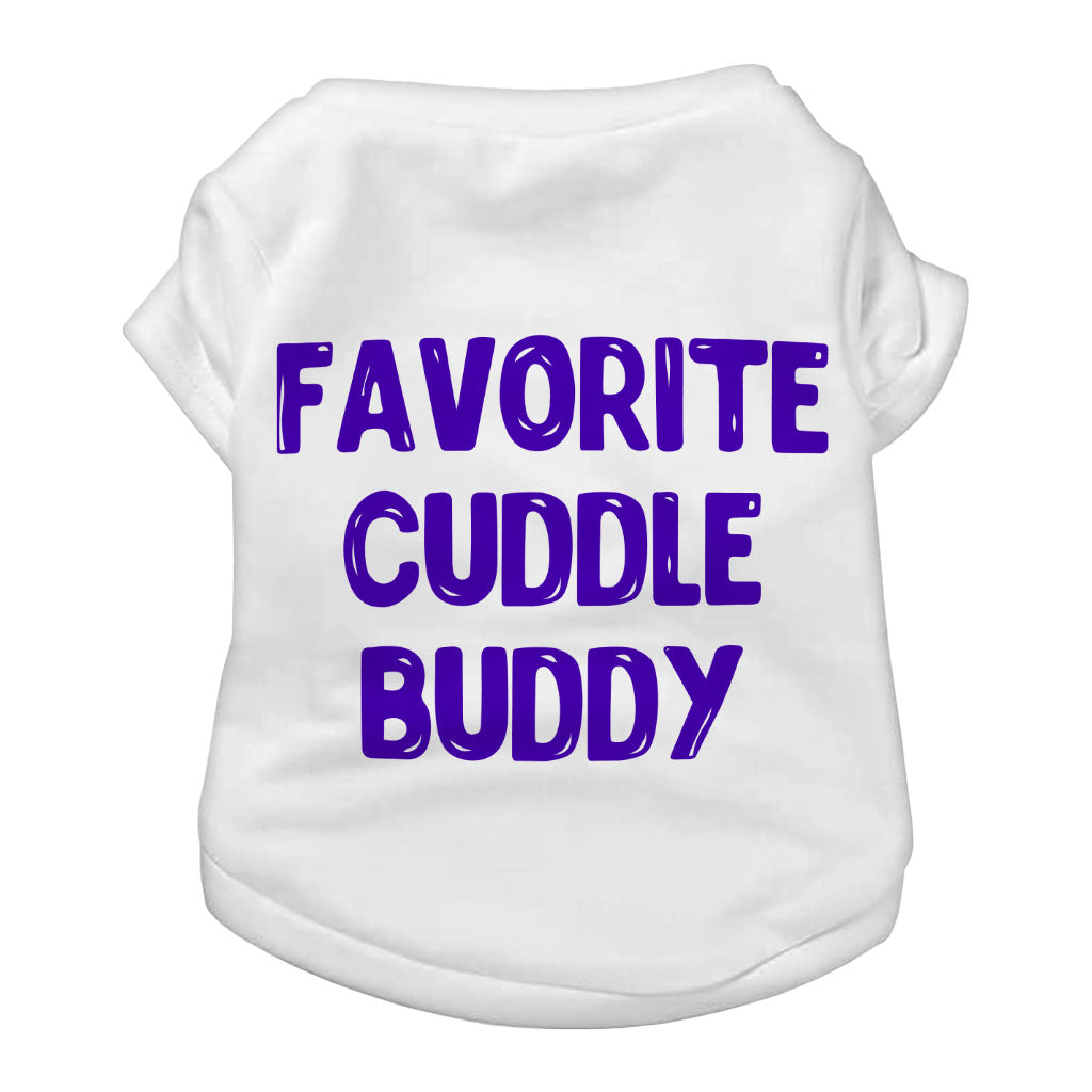 Cuddle Buddy Dog T-Shirt - Kawaii Dog Shirt - Cool Design Dog Clothing