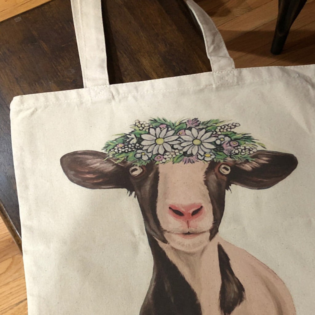 Goat 'Luna' Tote Bag