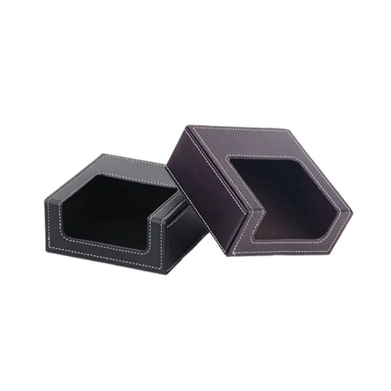 Elegant PU Leather Square Napkin Holder - Modern Tissue Dispenser for Home & Office Decor