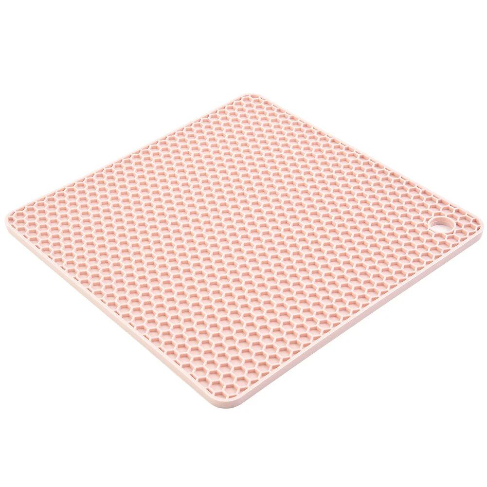 Heat-Resistant Silicone Placemat - Non-Slip Square Table Mat for Kitchen