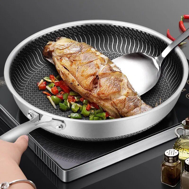 Stainless Steel Honeycomb Skillet