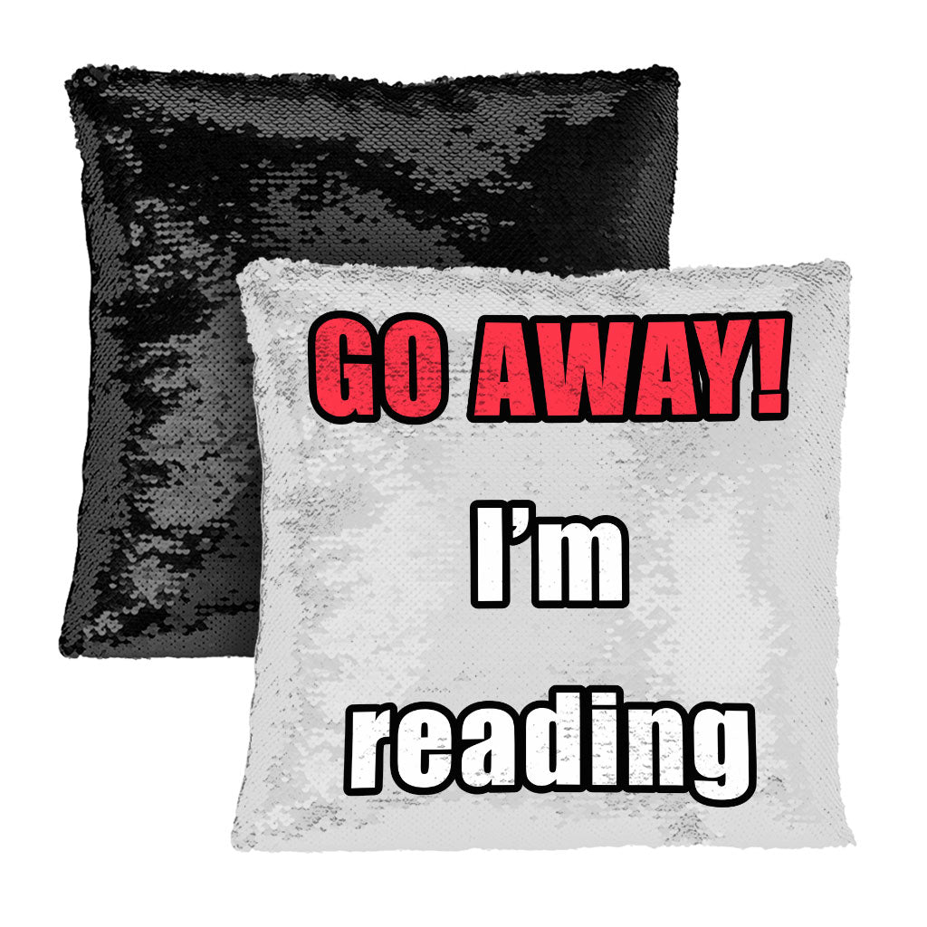 Book Lover Sequin Pillow Case - Quote Prints Pillow Case - Cool Graphic Pillowcase