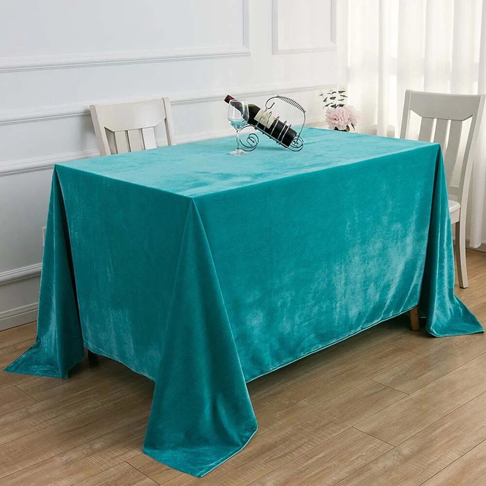 Elegant Velvet Rectangular Tablecloth - Perfect for Weddings, Dining, and Special Occasions