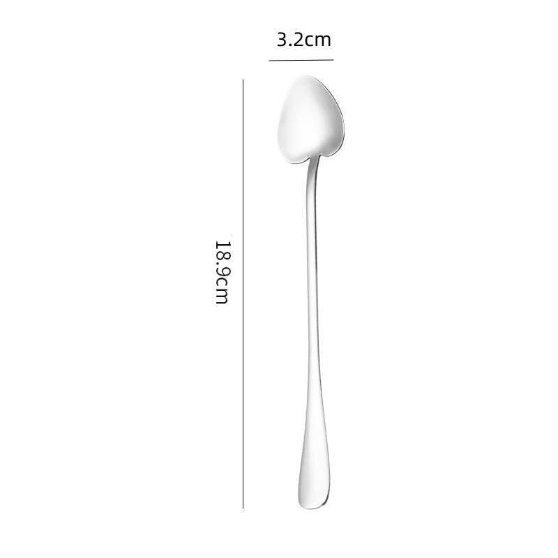 Charming Heart-Shaped Stainless Steel Spoon