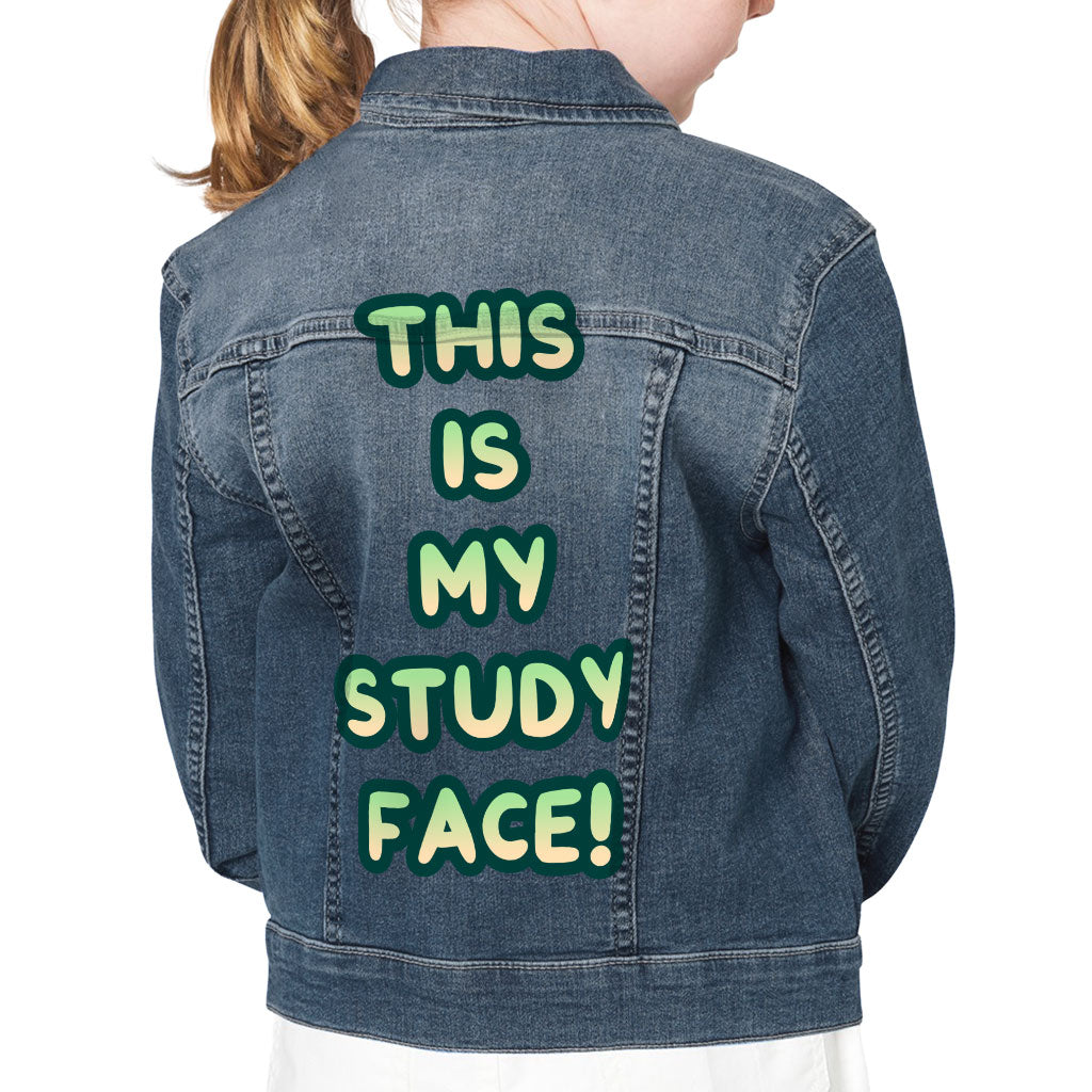 Funny Quote Kids' Denim Jacket - Sarcastic Jean Jacket - Themed Denim Jacket for Kids