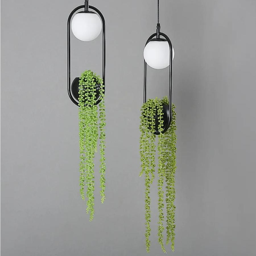 Elegant DIY Ring Plant Pendant Light