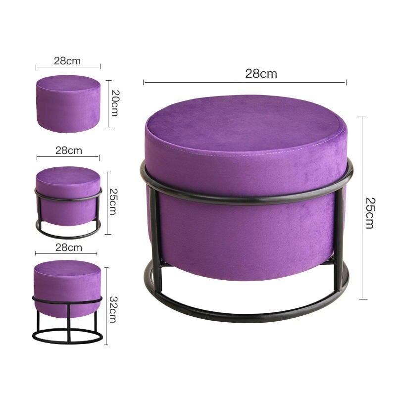 Adjustable Nordic Luxury Flannel Stool