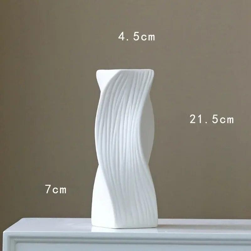 Modern Nordic-Style White Ceramic Vase