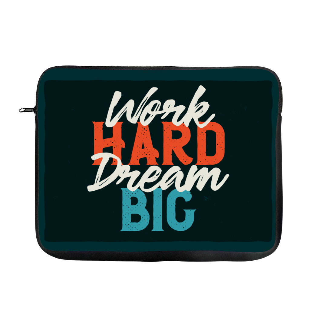 Work Hard Dream Big MacBook Pro 16" Two-Sided Sleeve - Motivational Laptop Sleeve - Cool MacBook Sleeve