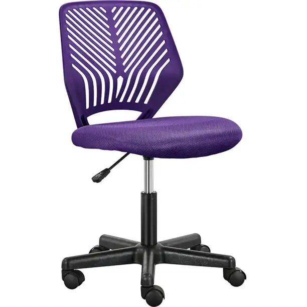 Vibrant Mid-Back Armless Swivel Office Chair with Adjustable Height