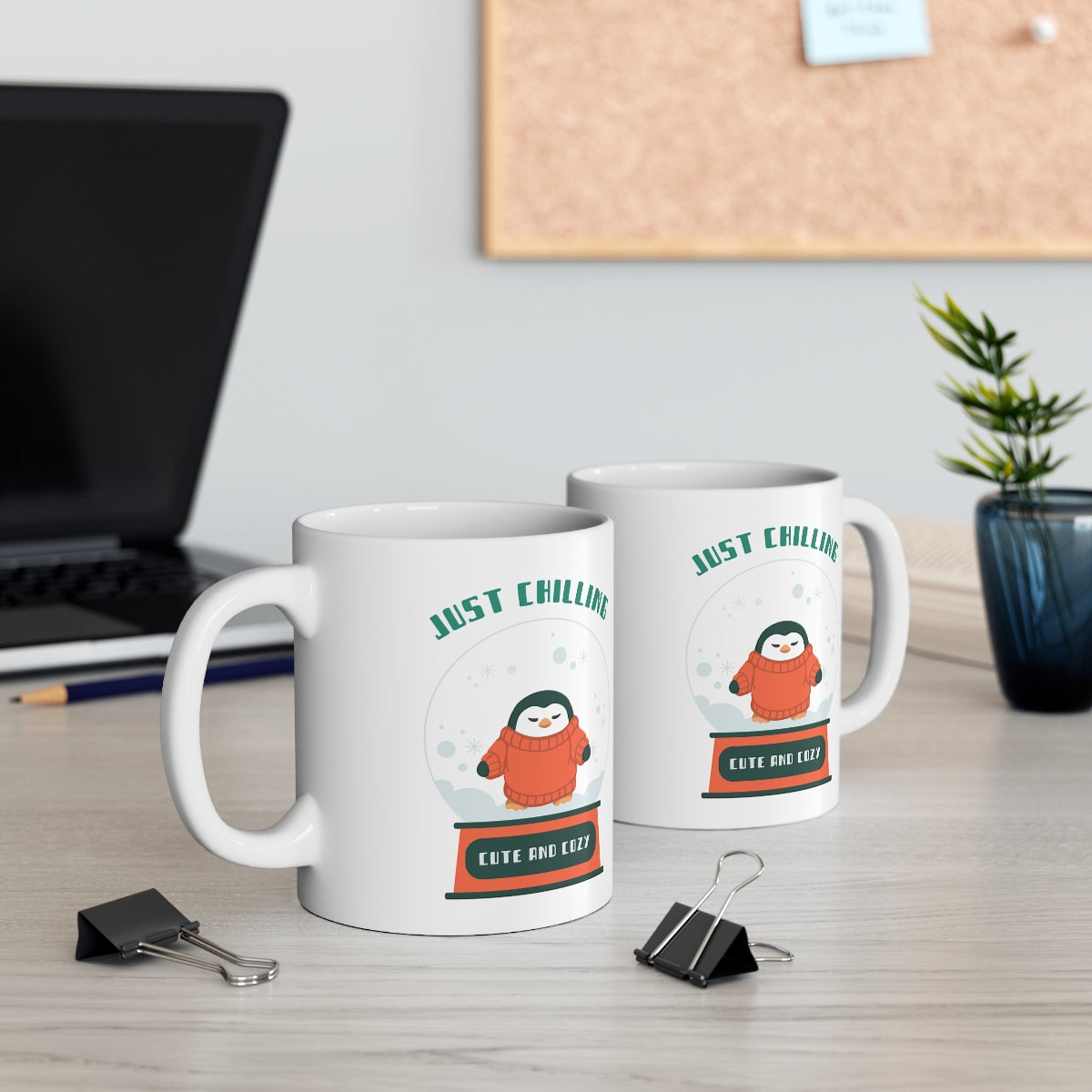 Just Chilling Cute Penguin Mug