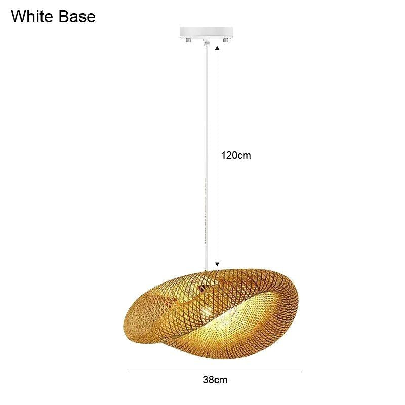 Elegant Bamboo Hand-Woven LED Pendant Light