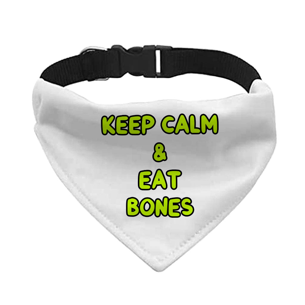 Keep Calm Pet Bandana Collar - Trendy Scarf Collar - Printed Dog Bandana