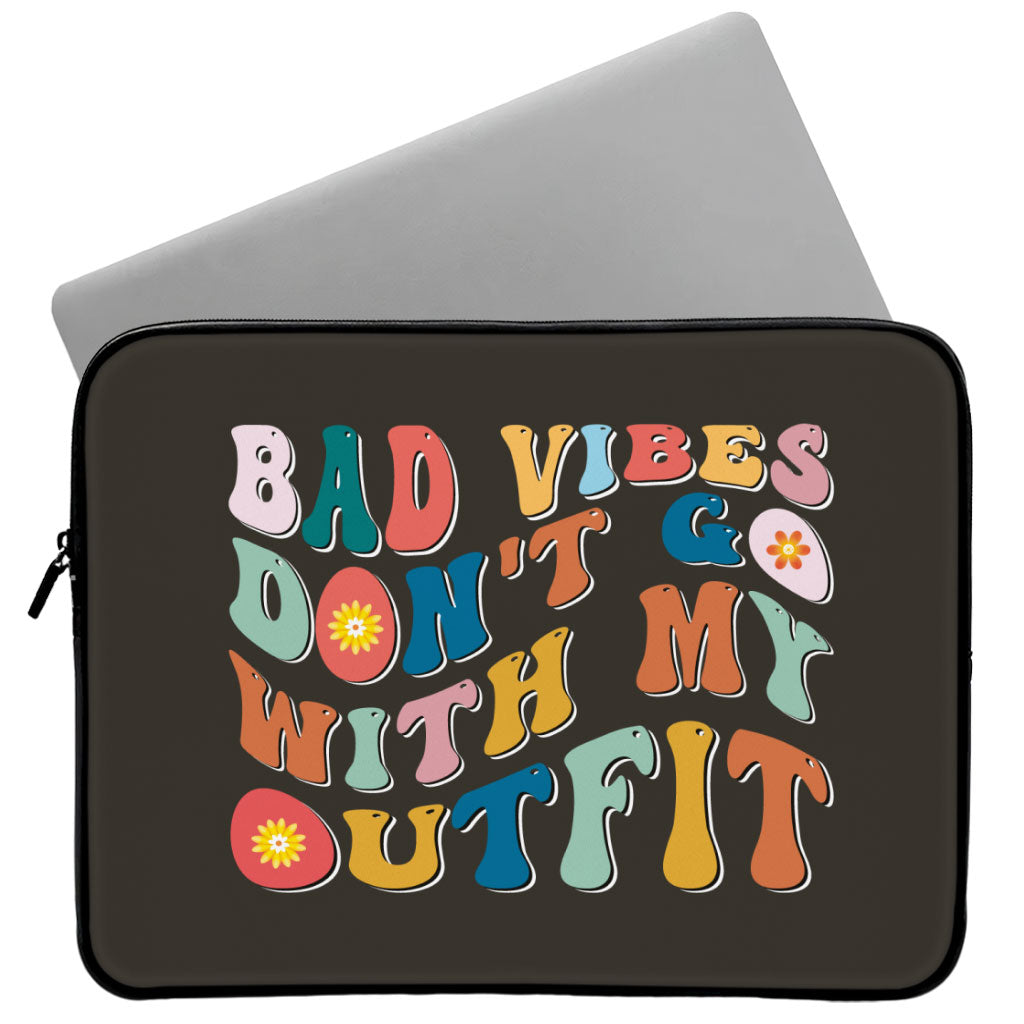 Bad Vibes Dell 16" Sleeve - Cool Design Laptop Sleeve - Themed Laptop Sleeve with Zipper