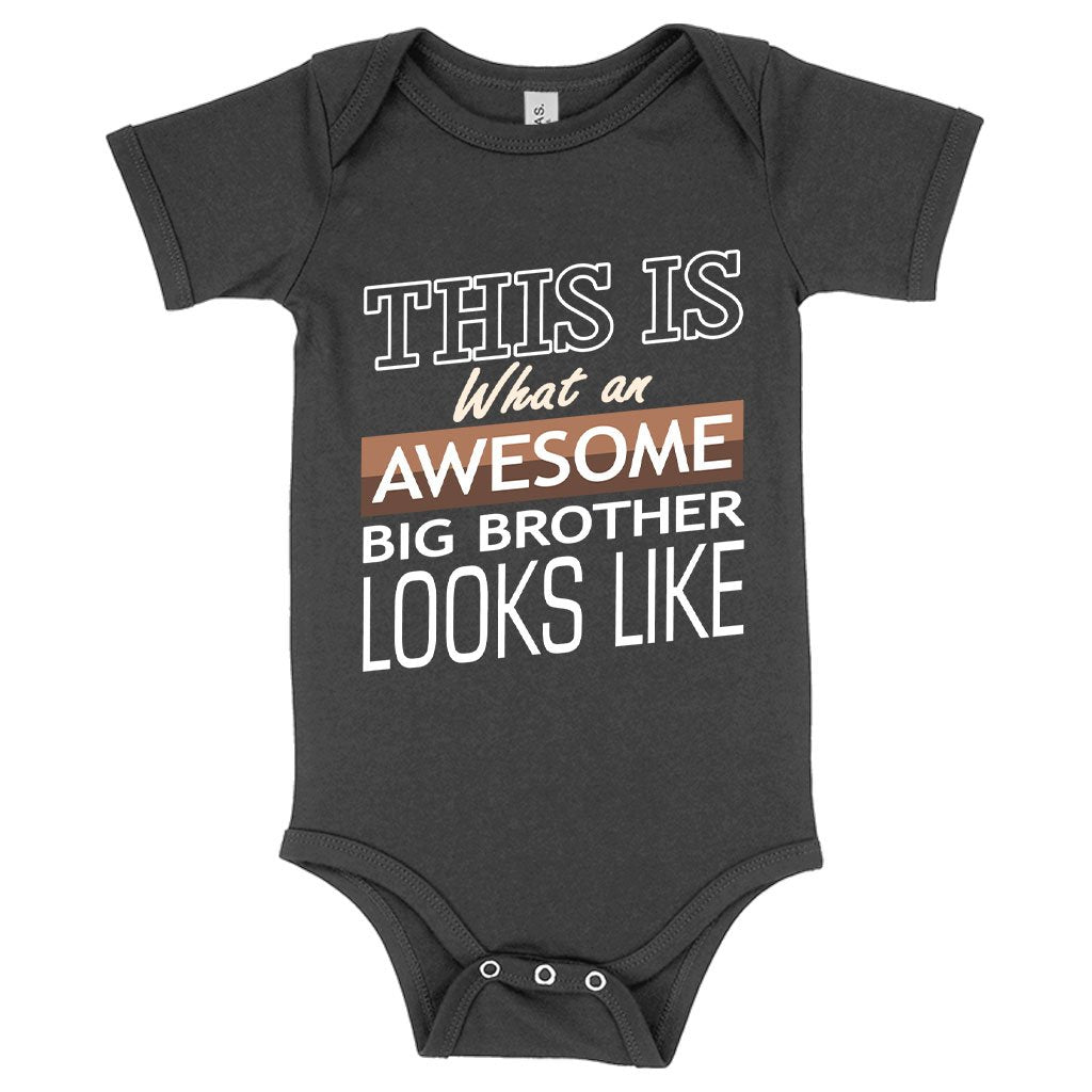 Baby Jersey Awesome Big Brother Onesie - I'm the Big Brother Onesie - Funny Family Onesie