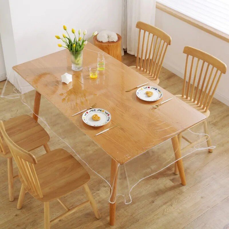 Elegant Transparent PVC Lace Tablecloth