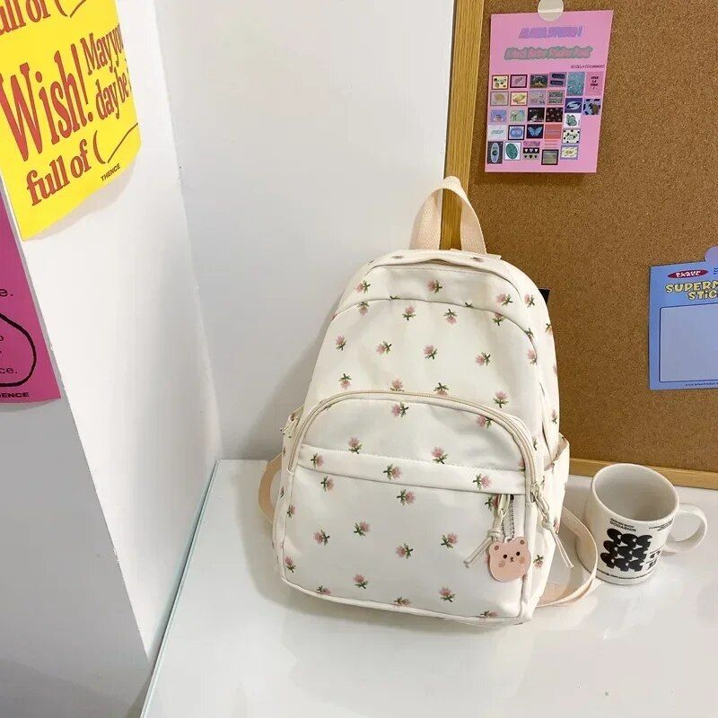 Chic Japanese Floral Mini Backpack