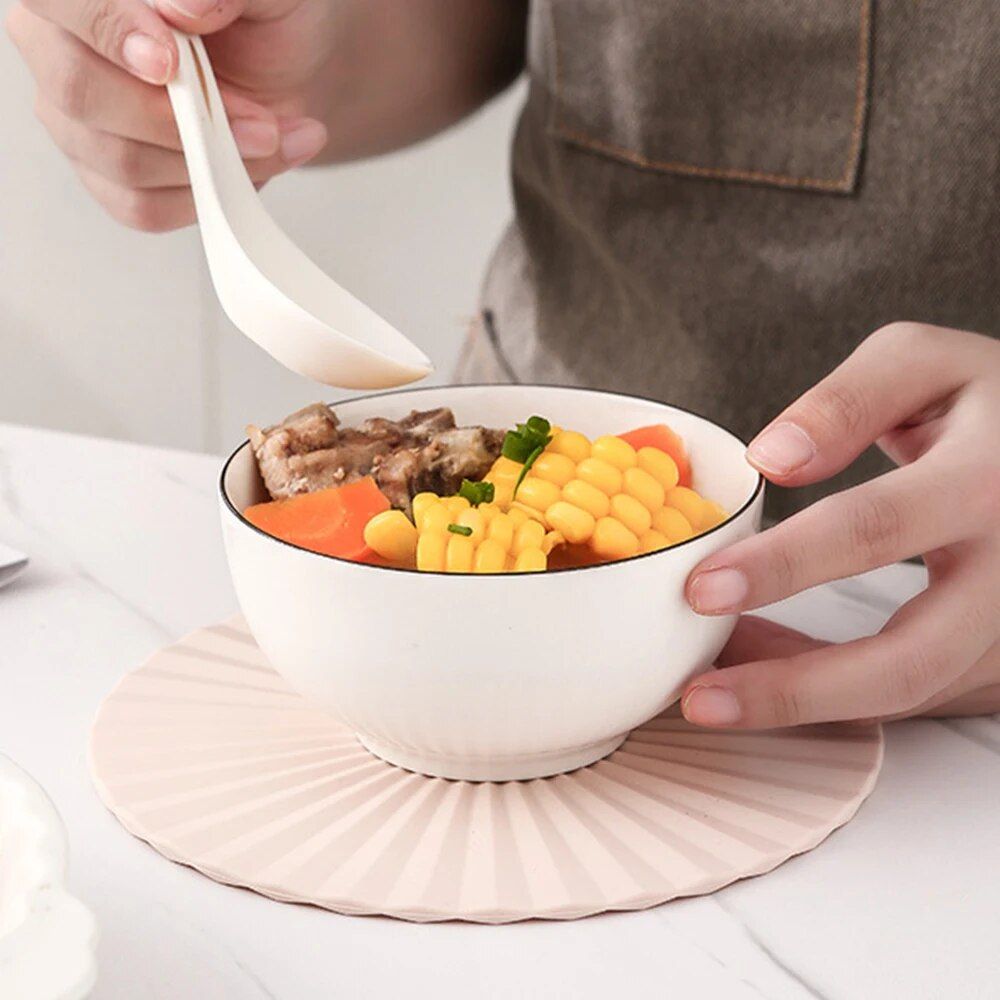 Modern Nordic Silicone Placemats - Round, Heat Resistant, Non-Slip Table Mats