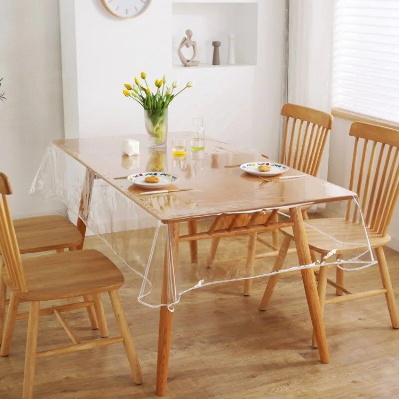 Elegant Transparent PVC Lace Tablecloth