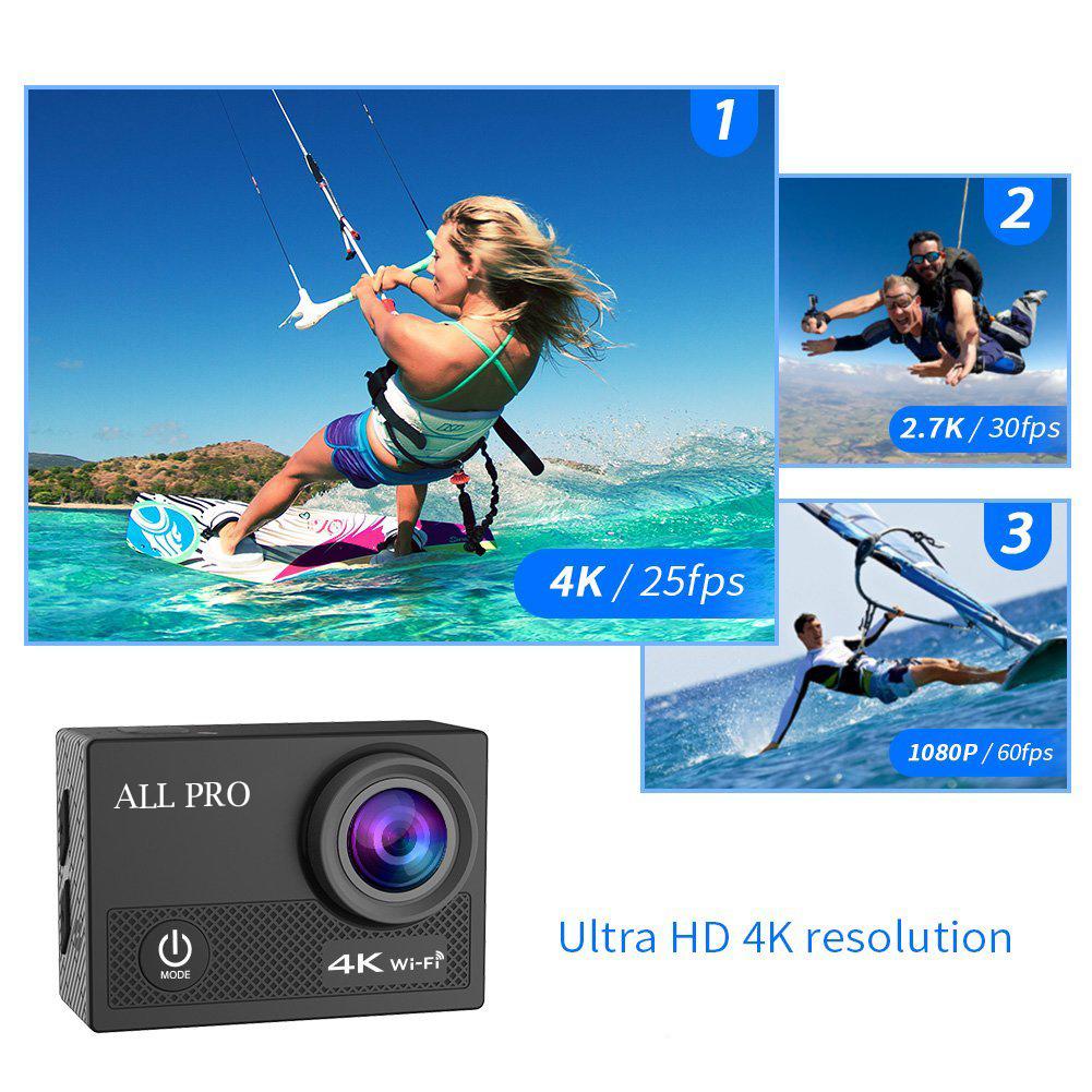 4K Action Pro Waterproof All Digital UHD Wi-Fi Camera + RF Remote
