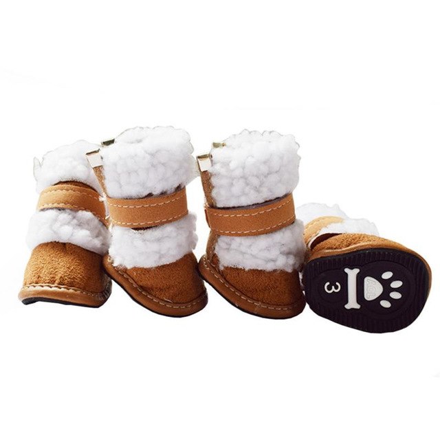 4pcs Set Winter pet dog Snow Boots puppy snowy | Plum Coco