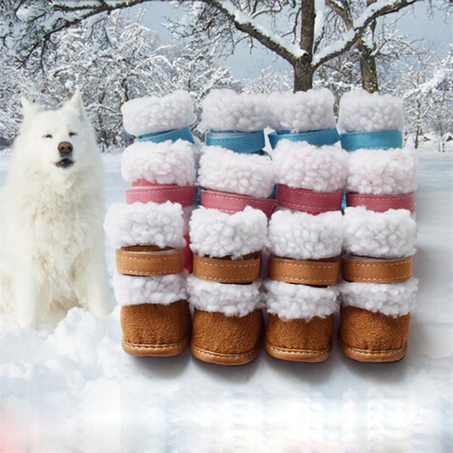 4pcs Set Winter pet dog Snow Boots puppy snowy - Zomdo Marketplace | Zomdo.com