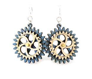 Kinetic Gear Earrings 5002E | Red Sunflower