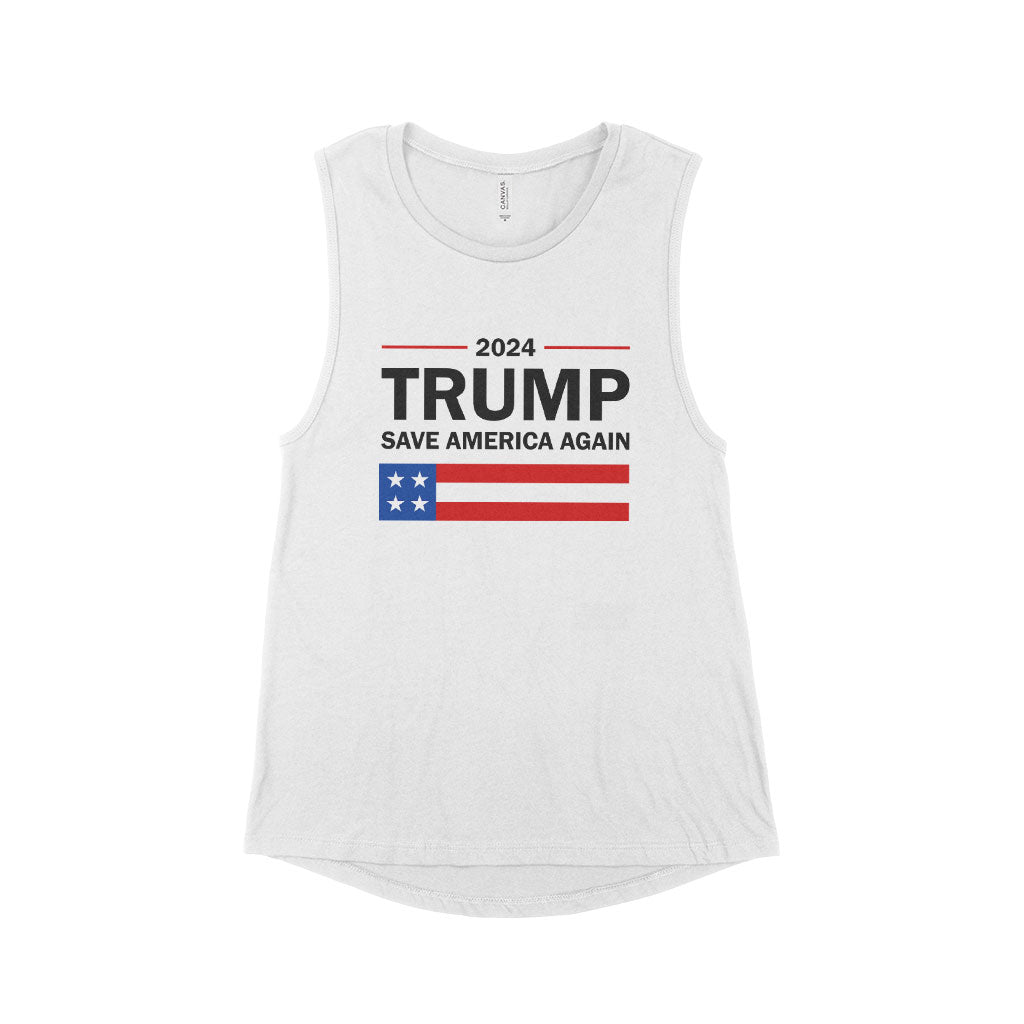 Women's Jersey Muscle Trump Tank