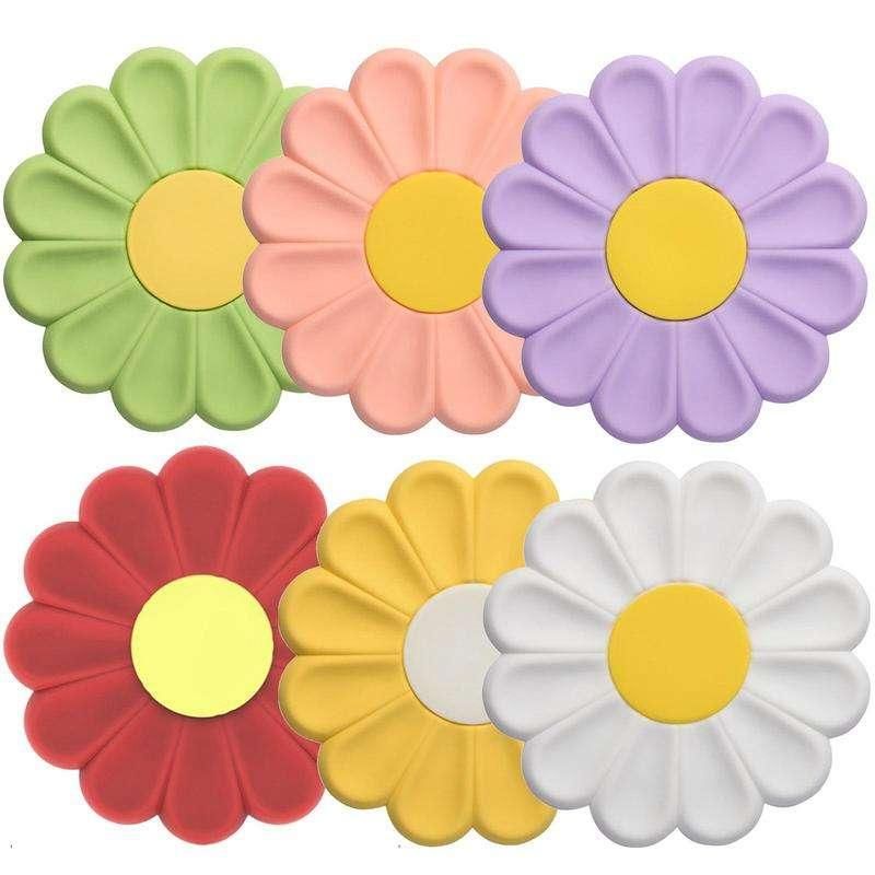 Heat-Resistant Silicone Daisy Pot Mat - Multi-Use Trivet and Countertop Protector