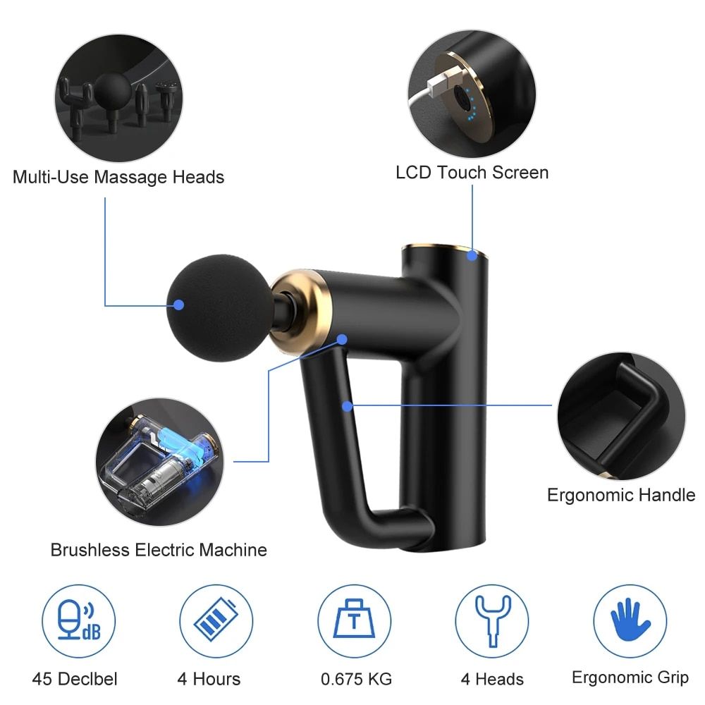 Deep Tissue Percussion Massage Gun for Muscle Relief and Relaxation
