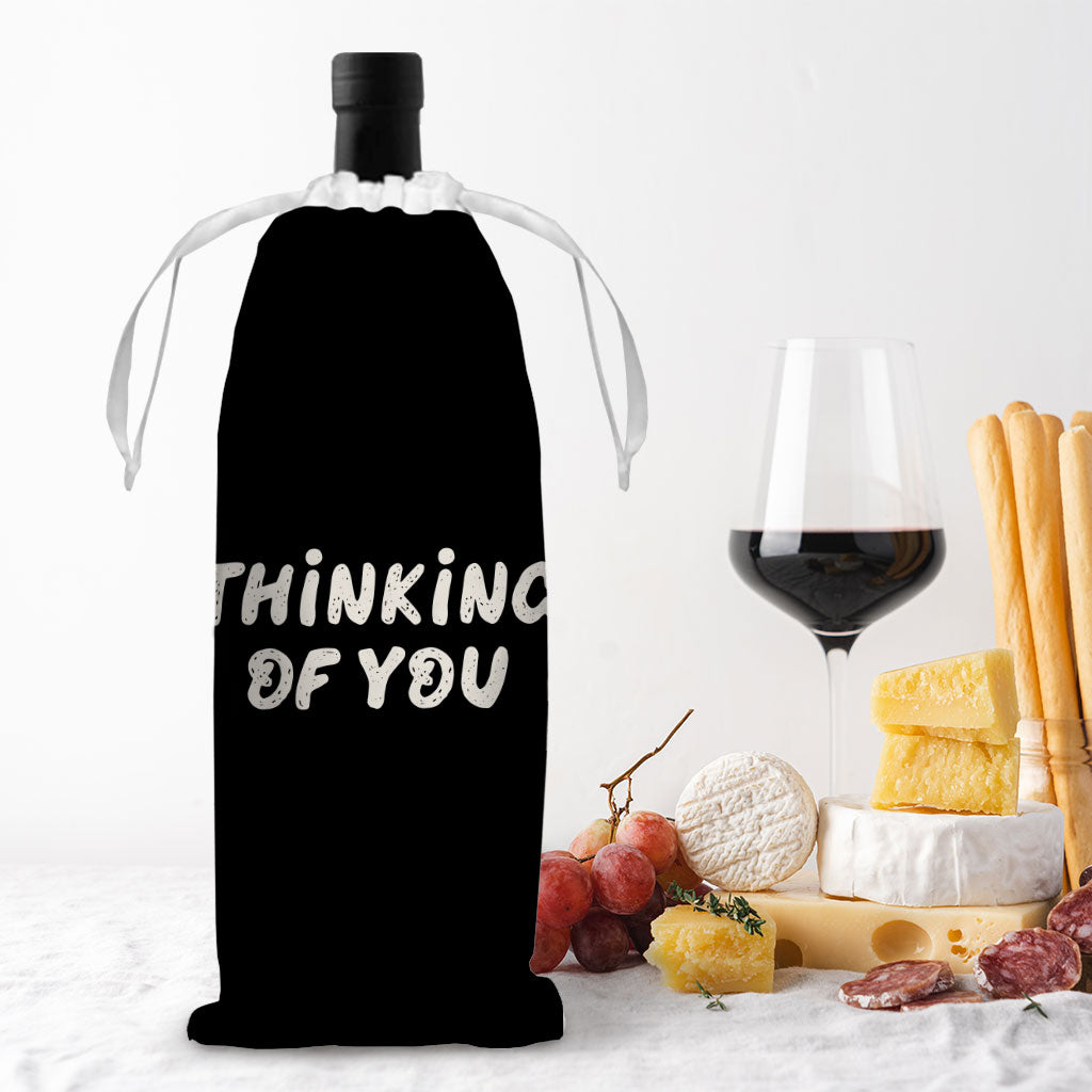 Thinking Of You Wine Tote Bag - Cute Wine Tote Bag - Trendy Wine Tote Bag