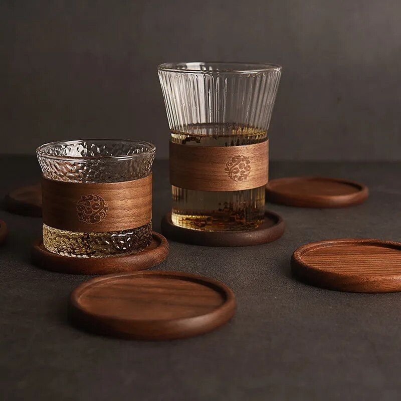 Eco-Friendly Wooden Coaster - Heat Resistant Cup & Teapot Mat