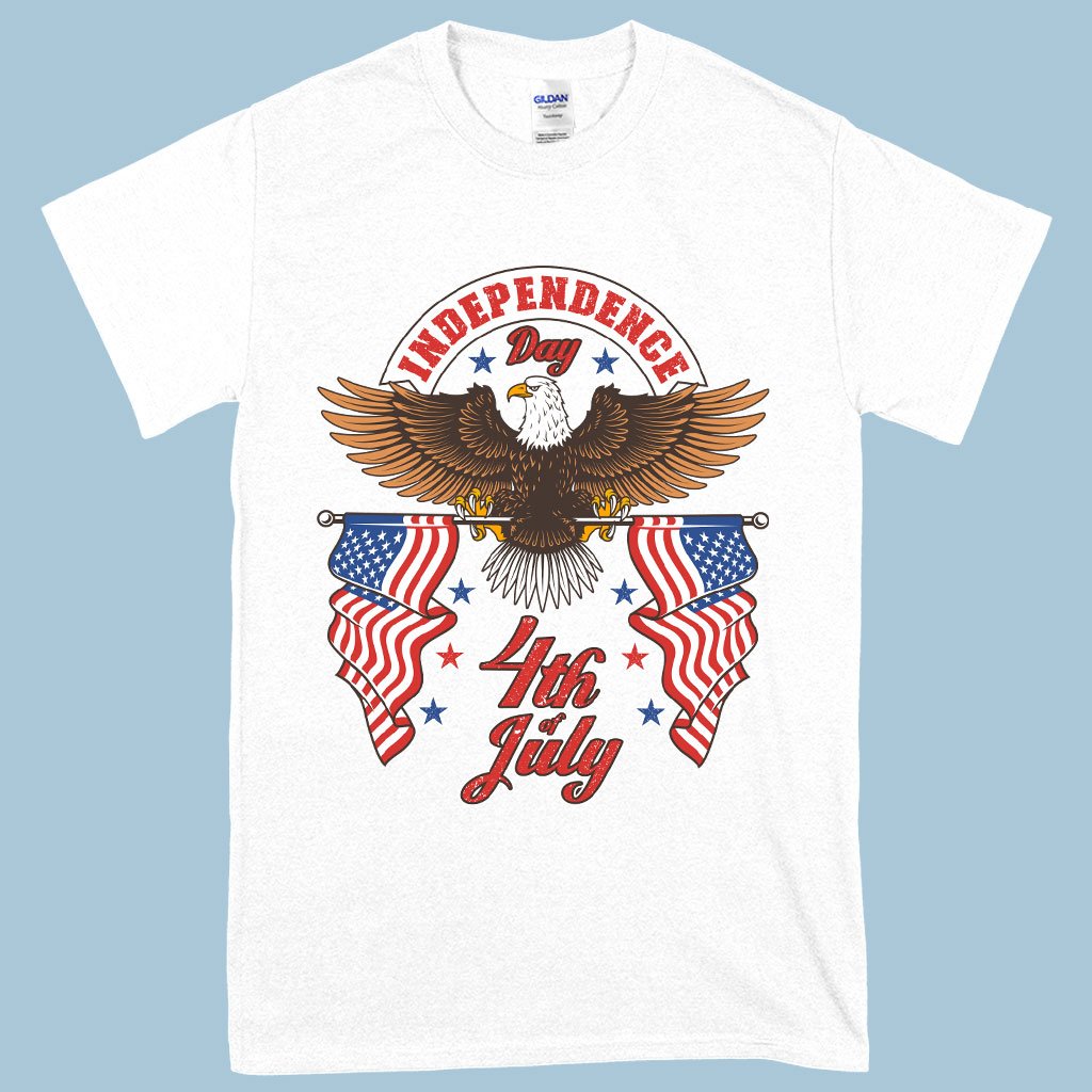 Heavy Cotton Independence Day 4th of July T-Shirt - Independence Day T-Shirts - Patriotic USA T-Shirt