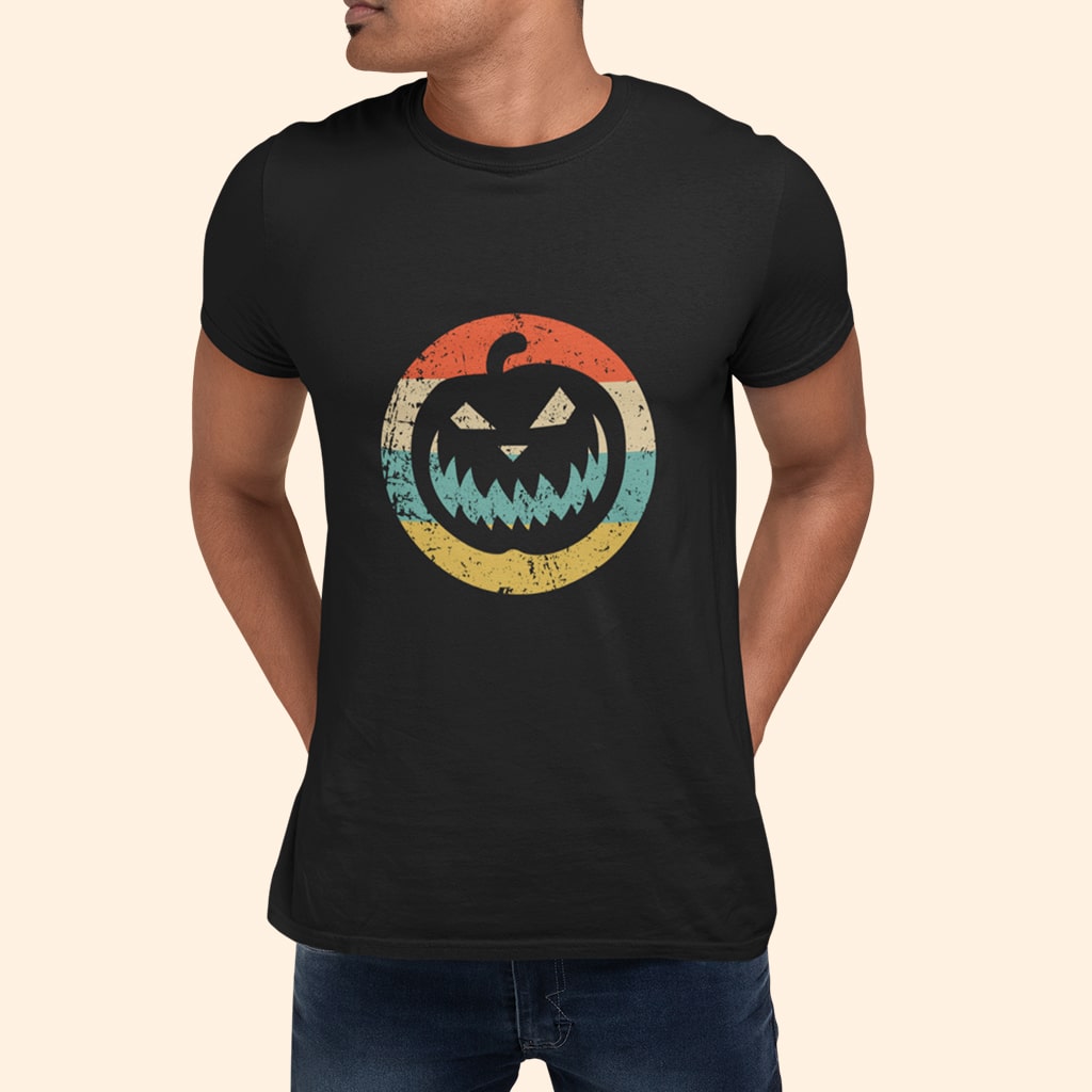 Pumpkin Retro Unisex Jersey T-Shirt Made in USA