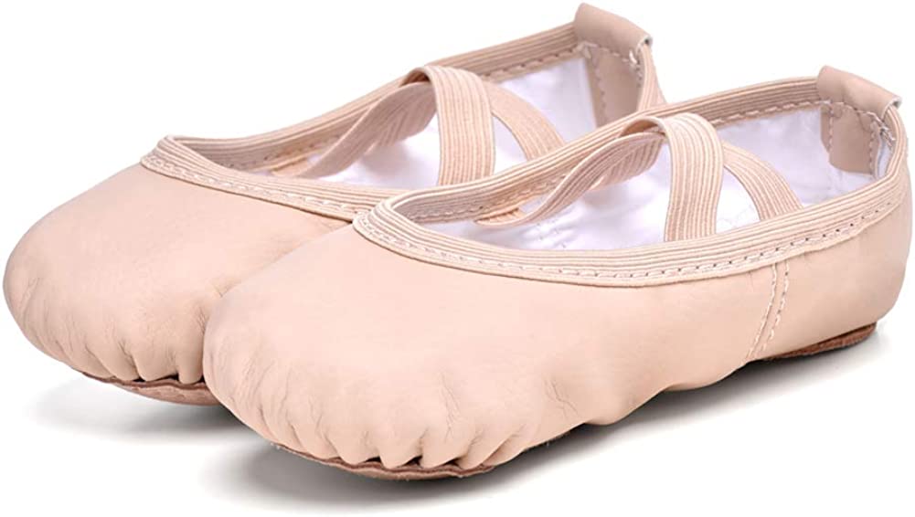 Stelle Ballet Shoes for Girls Toddler Ballet Slippers Soft Leather Boys Dance Shoes for Toddler/Little Kid/Big Kid (Ballet Pink, 11ML)