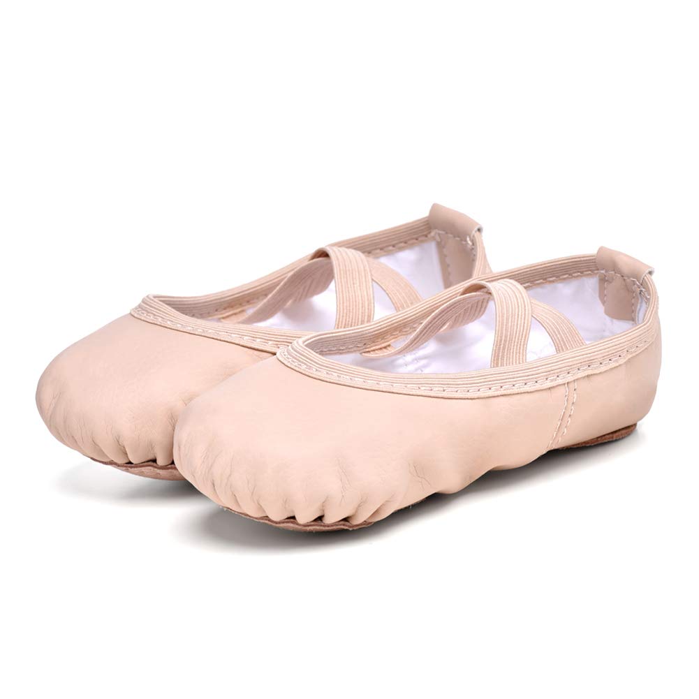 Stelle Ballet Shoes for Girls Toddler Ballet Slippers Soft Leather Boys Dance Shoes for Toddler/Little Kid/Big Kid (Ballet Pink, 11ML)