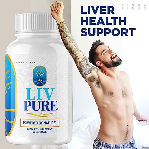 Liv Pure Capsules Liver Detox, LivPure Powered by Nature Supplement and Diet Hydration Purification Function Extra Strength Vegan Liver Health Support & Cleanse (60 Capsules)