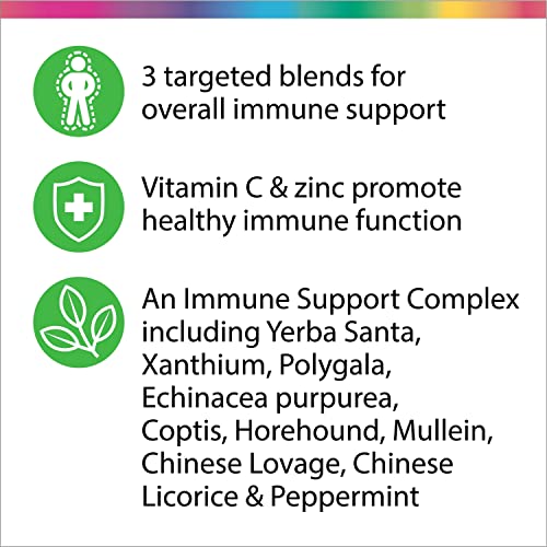 Rainbow Light Immune Support, Vitamin C & Zinc, Counter Attack, Gluten Free, Vegan, Sugar-Free, 3 Targeted Blends For Overall Immune Support, 90 Tablets