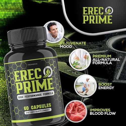 (3 Pack) ErecPrime Advance Formula, Erec Prime Pills Male Strength Formula, New ErecPrime Dietary Supplement, ErecPrime Capsules, ErecPrime Vegan for Men, for 90 Days.