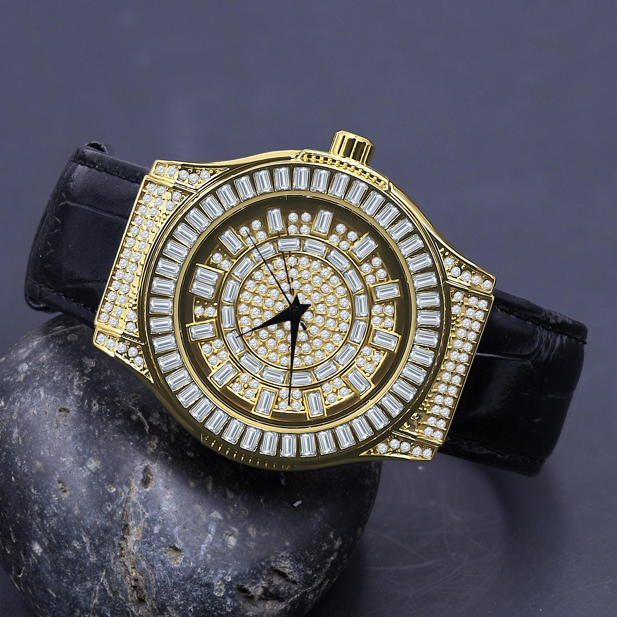 Conspicious Bling Leather Watch | 5110362 | Lilac Quartz