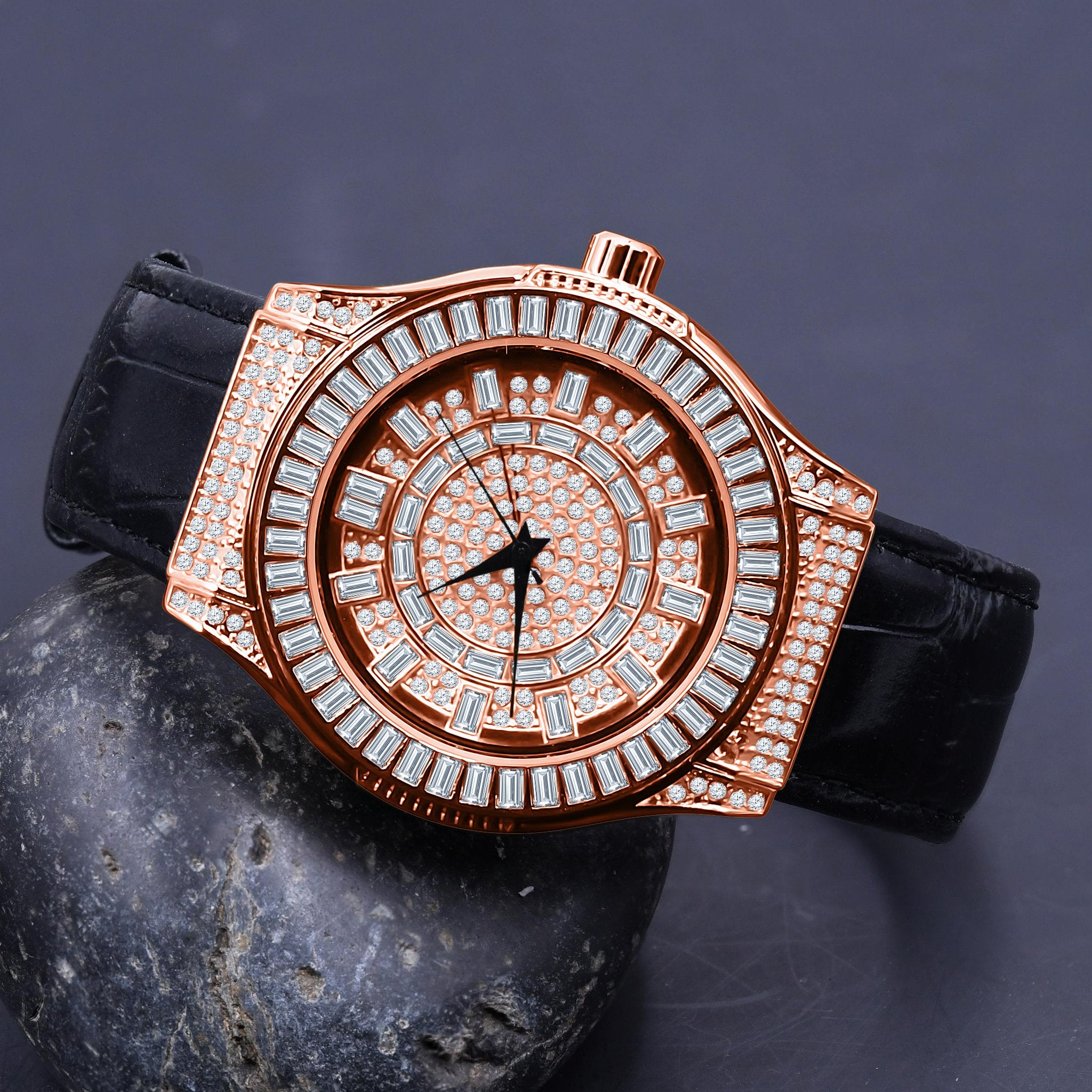 Conspicious Bling Leather Watch | 5110365 | Lilac Quartz