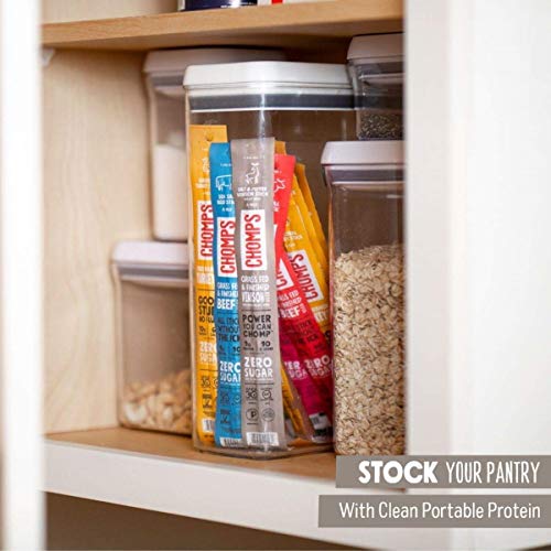 CHOMPS Grass Fed Italian Style Beef Jerky Snack Sticks, Keto, Whole30, Paleo, Gluten Free, Sugar Free, Low Carb, AIP Diet Compliant, 90 Calories,1.15 Oz, Pack of 24